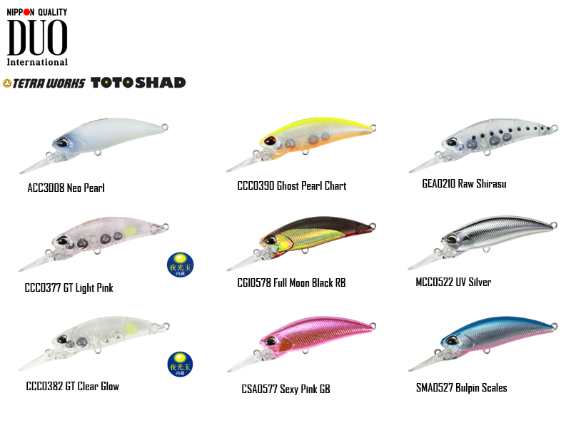 DUO Tetra Works Toto Shad 48S (Length: 48mm, Weight: 4.5gr, Color: CCC0390 Ghost  Pearl Chart) [DUOTTS-CCC0390] - €17.79 : 24Tackle, Fishing Tackle Online  Store
