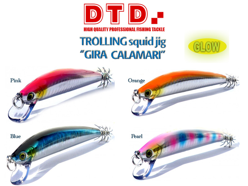 DTD Trolling Squid Jig Gira Calamari (Size: 100mm, Colour: Pink