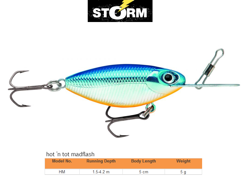 Storm Hot ´N Tot Madflash (Model: HM, Length: 5cm, Weight: 5g, Colour: 594)  [STORMHM594] - €7.08 : 24Tackle, Fishing Tackle Online Store