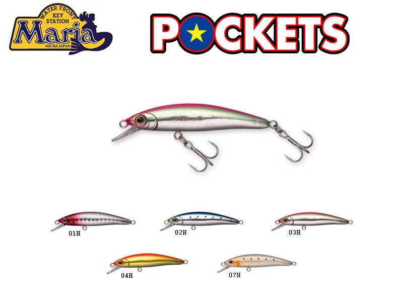 Maria Pocket Minnows F55 (Length: 55cm, Weight: 3.0g, Colour: 04H)  [YAMA518-634] - €13.03 : 24Tackle, Fishing Tackle Online Store