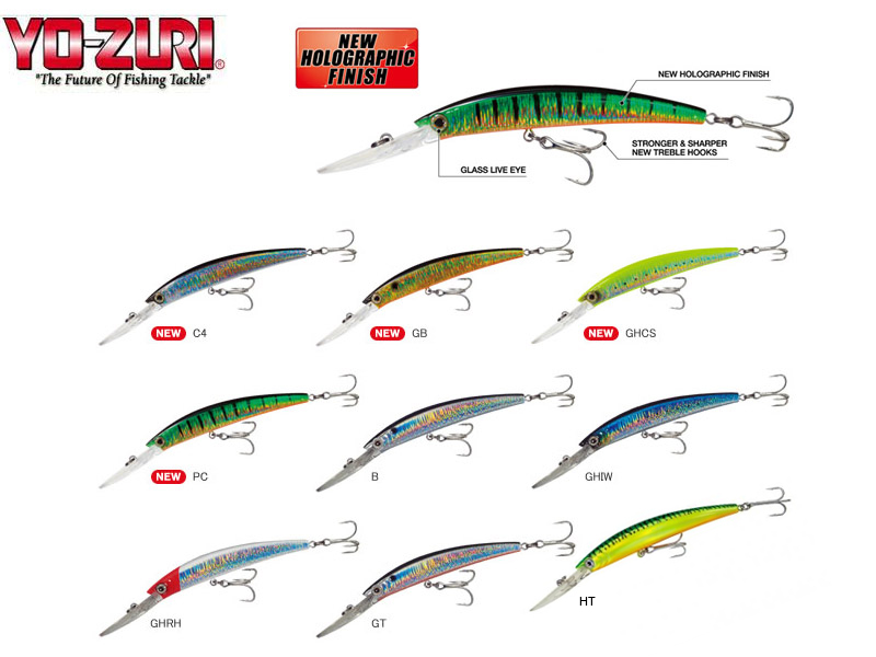 Yo-Zuri Crystal Minnow Deep Diver (Length: 90mm, Weight: 9.5g, Colour:  GHRH) [YOZUR538:19736 ] - €11.84 : 24Tackle, Fishing Tackle Online Store