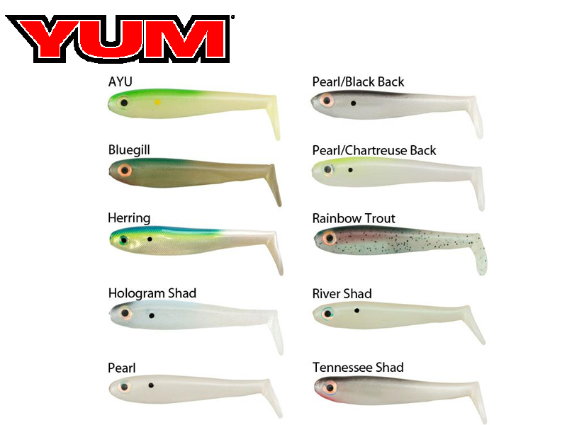 Yum Money Minnow (Length: 5 in, Pack: 4, Color: Pearl Chartreuse