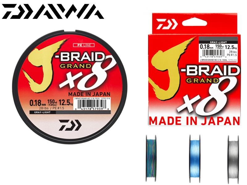 Daiwa J-Braid Grand X 8 (Length: 300mt, Diameter: 0.28mm, Color