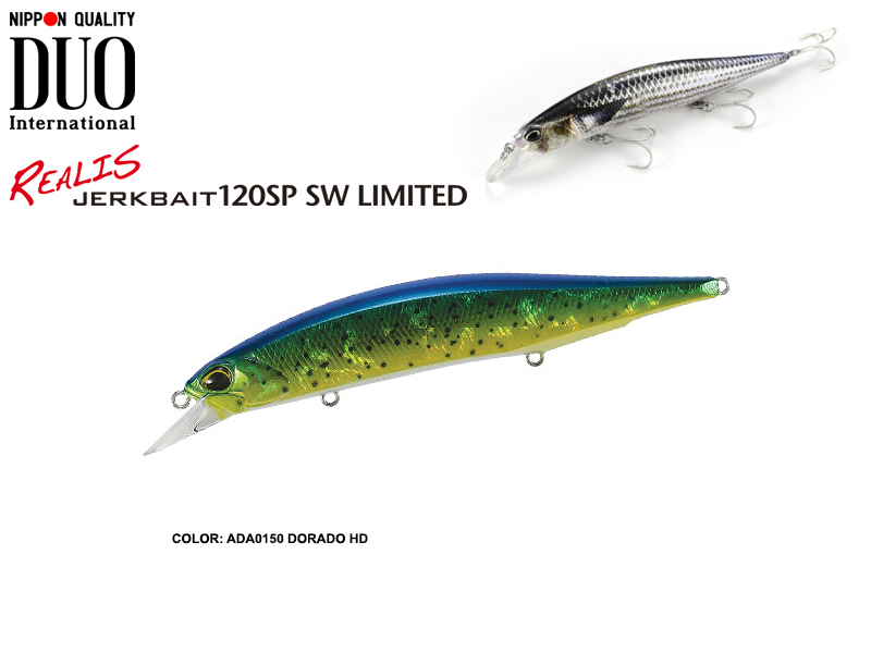 DUO Realis Jerkbait 120SP SW Limited (Length: 120mm, Weight: 18.2gr, Color:  ADA0150 Dorado HD) [DUOREALADA0150] - €22.02 : 24Tackle, Fishing Tackle  Online Store