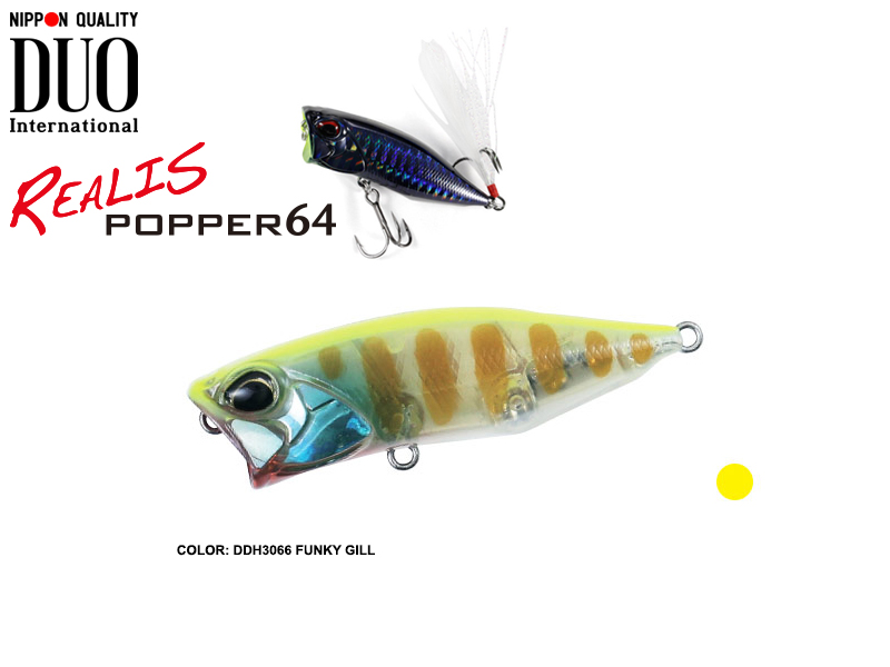 DUO Realis Popper 64 Lures (Length: 64mm, Weight: 9.0g, Model: DDH3066 Funky  Gill) [DUORP64-HD66] - €17.79 : 24Tackle, Fishing Tackle Online Store
