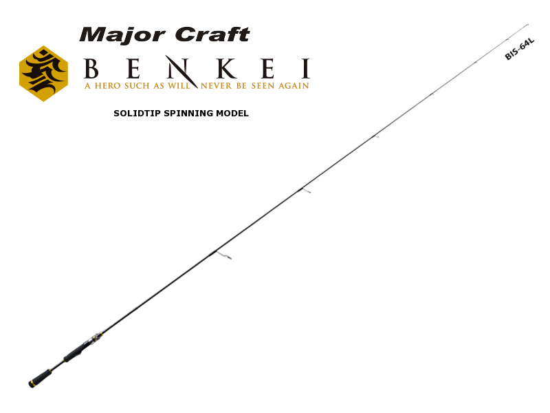 Major Craft Benkei Solid Tip Spinning Model BIS-S652L/SFS (Length: 1.98mt, Lure: 1/64-1/4 oz)