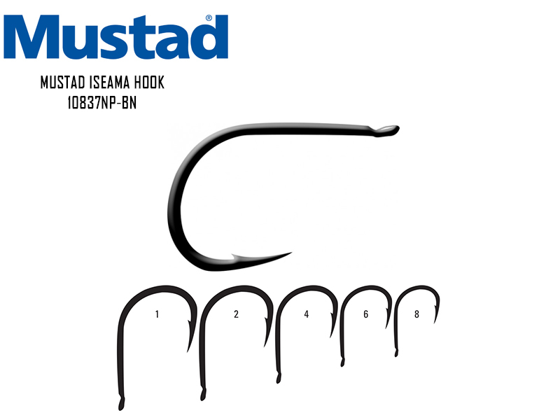 Mustad Iseama Hook 10837NP-BN (Size: 2, Pack: 10pcs) [MUST10837NP
