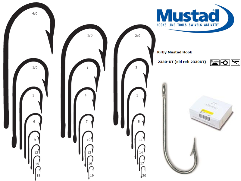 Mustad 2330-DT Kirby Hook (Size: 8, Qty: 100pcs) Mustad 2330-DT Kirby Hook  [MUST2330DT:11314] : 24Tackle, Fishing Tackle Online Store