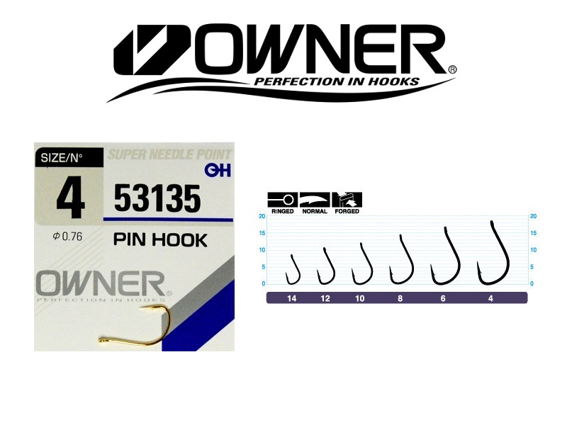 Owner 53135 Pin Hook (#10, 10pcs) [MSO53135/10] - €2.08 : 24Tackle