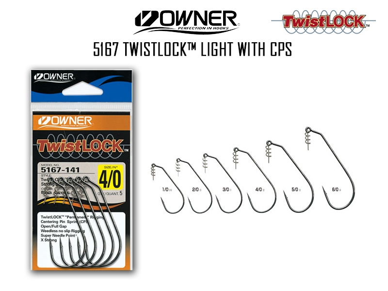 Owner 5167 Twistlock™ Light with CPS (Size: 4/0, Pack:5pcs)  [MSO5167:12793A] - €4.70 : 24Tackle, Fishing Tackle Online Store