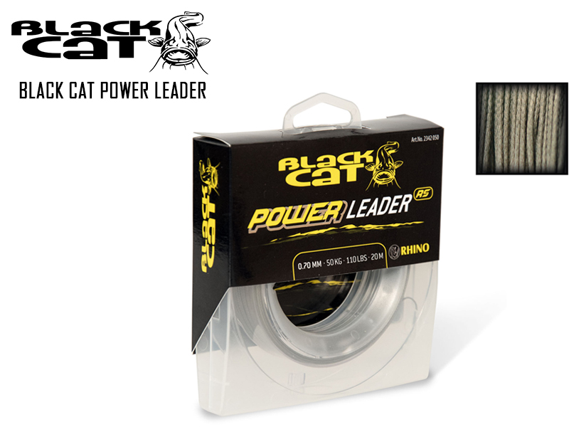 Black Cat Power Leader (Size: 0.70mm, B.S: 50kg, Length: 20mt)