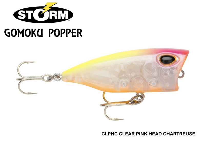 Storm Gomoku Popper GPO40F (Length: 4cm, Weight: 3gr, Color: CLP Clear Pink Head Chart)