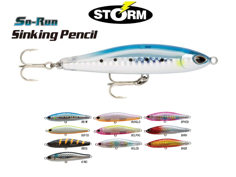 Storm So-Run Sinking Pencil 80S (Length: 8cm, Weight: 18gr, Colour: HRH)