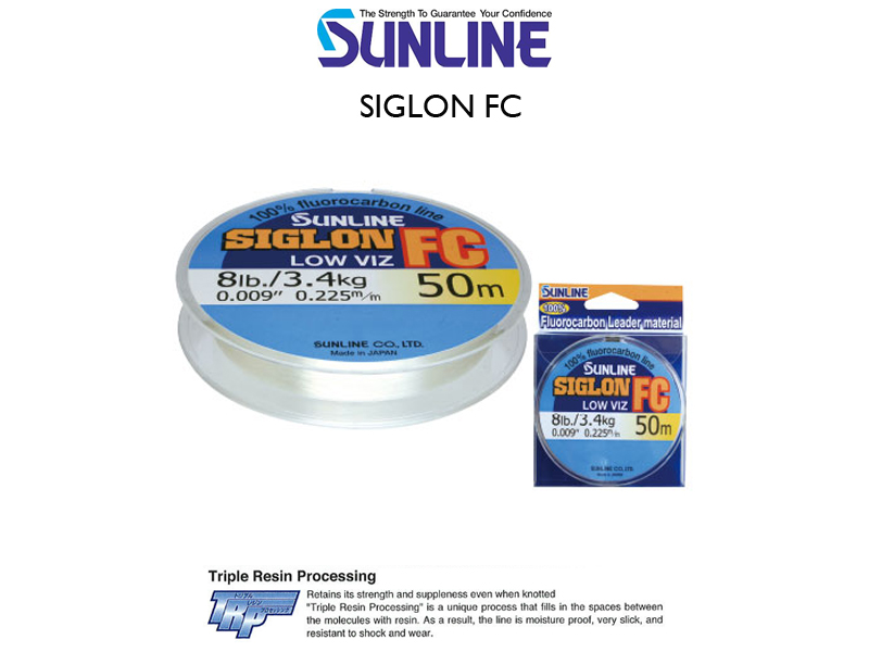 Sunline Siglon FC (Length: 50mt, PE: #3.5, Strength: 16LB)  [SUNLSIGLONFC:231200] - €15.41 : 24Tackle, Fishing Tackle Online Store