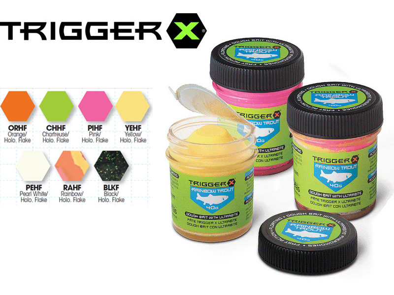 Trigger X Fast Action Dough Bait (40gr, Colour: Black Holo. Flake)  [TRIGTXFADRT40-BLKF] - €4.17 : 24Tackle, Fishing Tackle Online Store