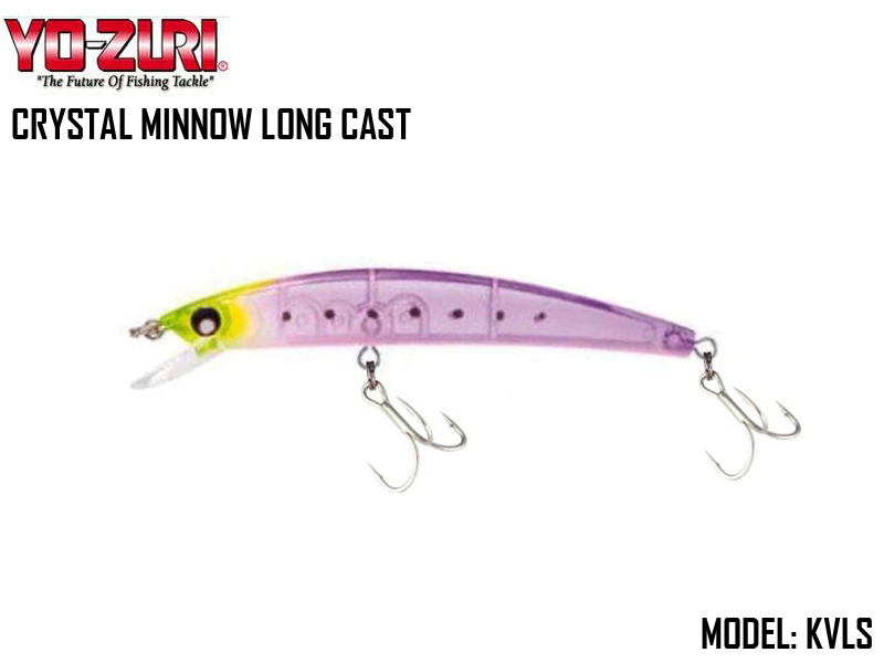 Yo-Zuri Crystal Minnow Long casts (Length: 130mm, Weight: 29g, Colour:  KVLS) [REDGDUELF951:629:19] - €9.28 : 24Tackle, Fishing Tackle Online Store