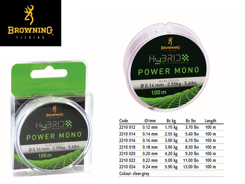 Browning Hybrid Power Mono (Ø:0.12mm, Length: 100m)