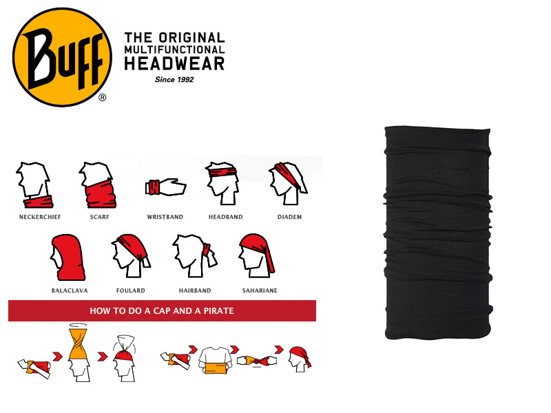 BUFF Original Multifunctional Headwear (Color: Black)