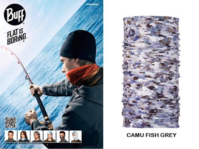 BUFF Angler's Collection Camu Fish Grey