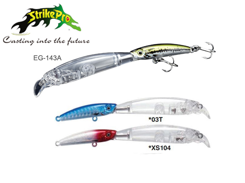 Strike Pro Twin Minnows (Model:EG-143A, Color: 03T, Body Length: 10cm, Weight: 6.5gr)