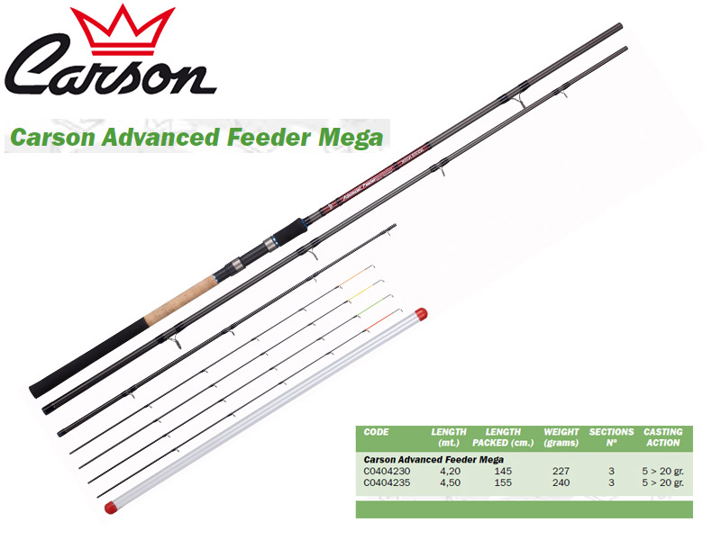 Carson Advanced Feeder Mega Rods (4.20m, Action: 5-20gr)