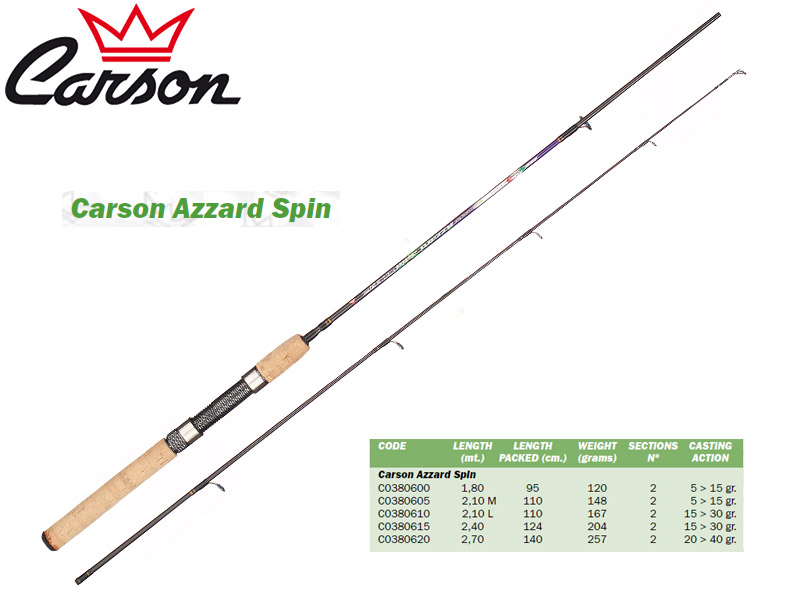 Carson Azzard Spin Rods (1.80m, Action: 5-15gr)