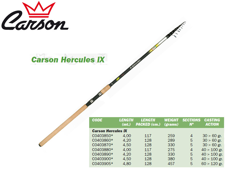 Carson Hercules IX Bolognese (4.20m, Action: 30-60gr)