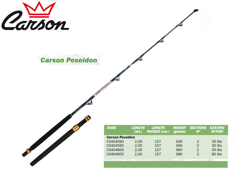 Carson Poseidon Trolling Rods (2.00m, Action: 20lbs)