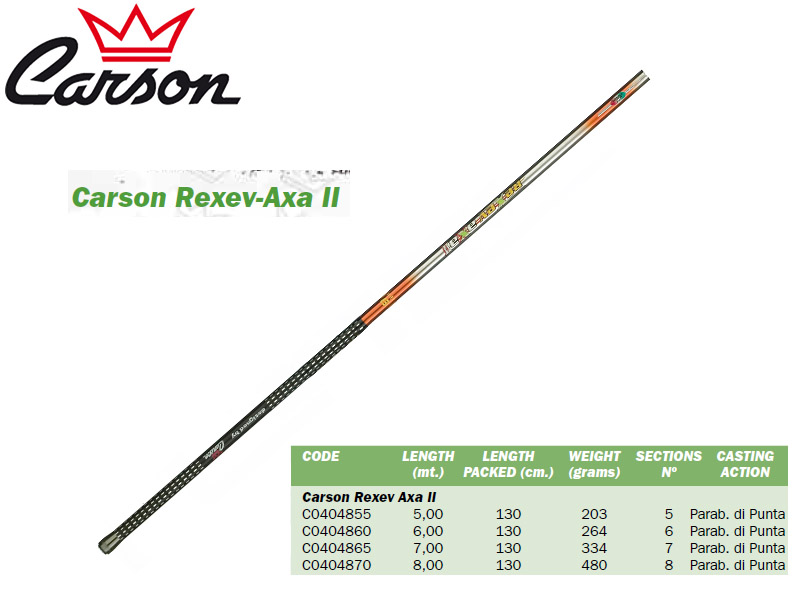 Carson Rexev-Axa II Telescopic Whips (6.00m, Weight: 264gr)