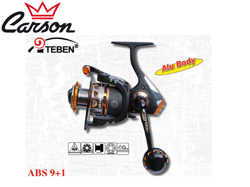Carson Teben 300 Reel (Model: ABS, Size: 300, BB: 10, Spool (mm/mt): 030/180,Weight: 285gr, Ratio:5,2:1)
