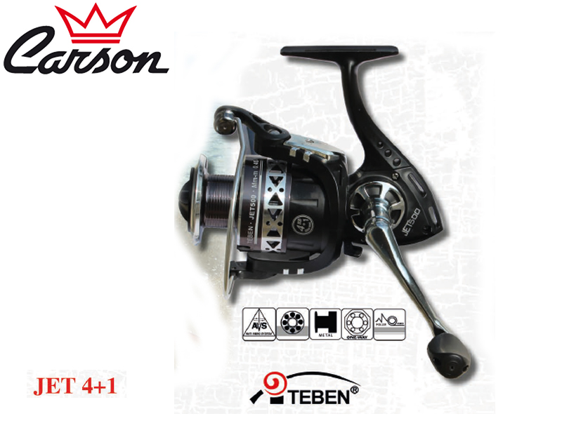 Carson Teben Jet-200 Reel (Model: JET, Size: 200, Capacity (mm/mt): 0.25/200, BB: 5, Weight: 240g, Ratio: 5,2:1)