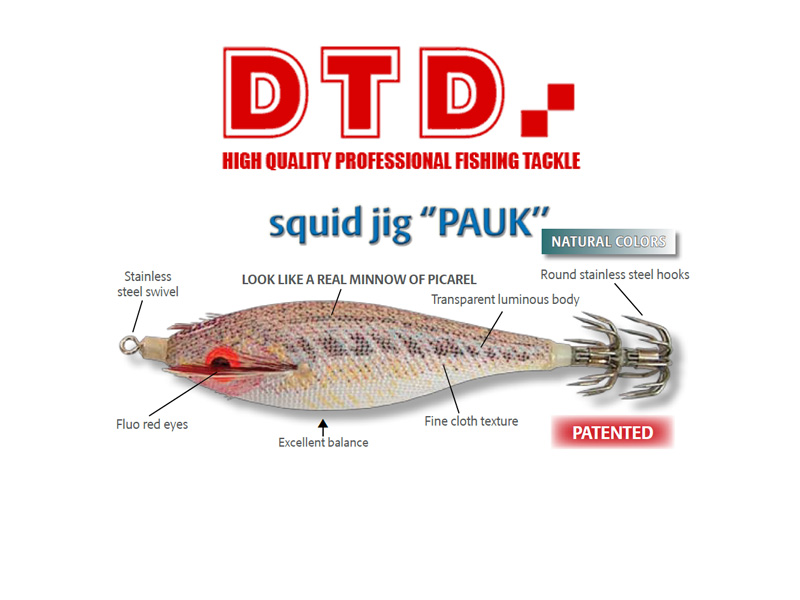 DTD Squid Jig Pauk (Size:3.0, Colour: Natural Weever)