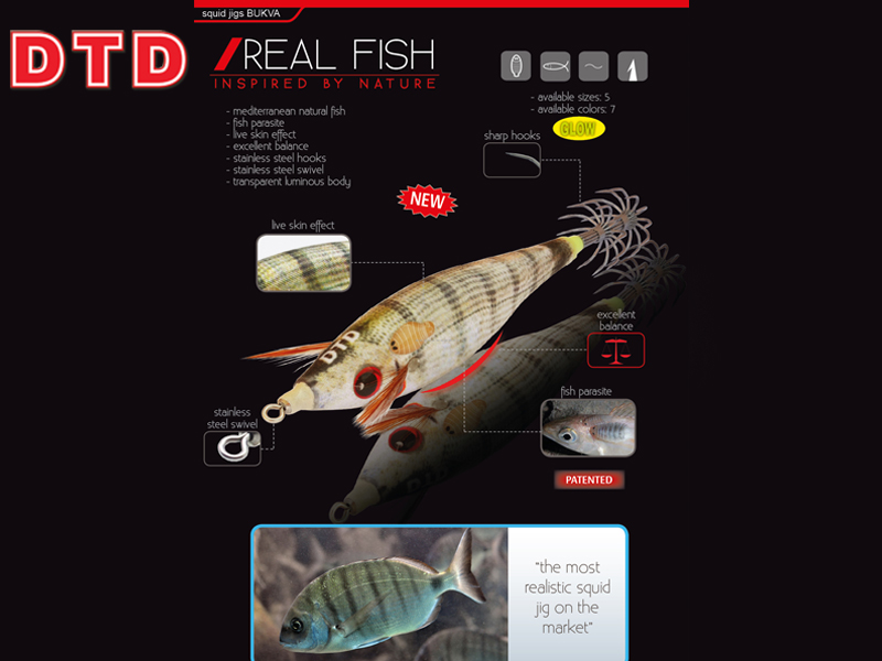 DTD Squid Real Fish Bukva (Size:2.5, Color: Mackerel)