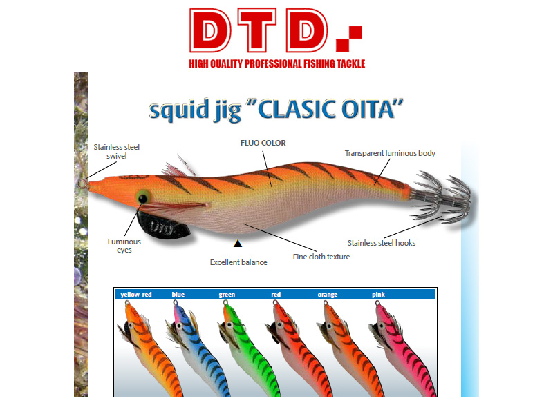 DTD Squid Jig Classic Oita (Size: 3.5, Colour: Blue)