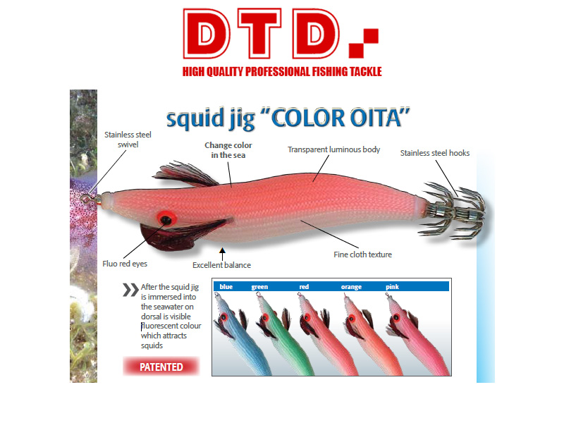 DTD Squid Jig Color Oita (Size: 3.0, Colour: Blue)