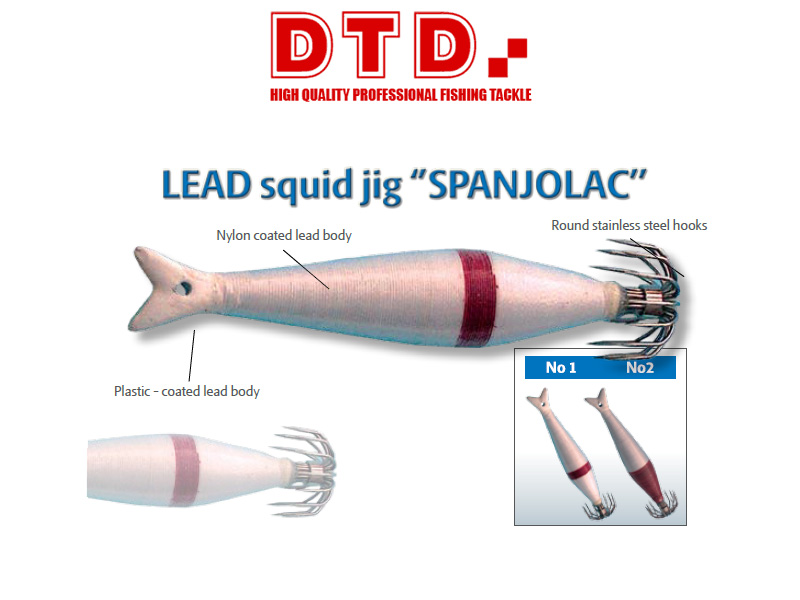 DTD Lead Squid Jig Spanjolac (Size: 100gr, Colour: No.1)