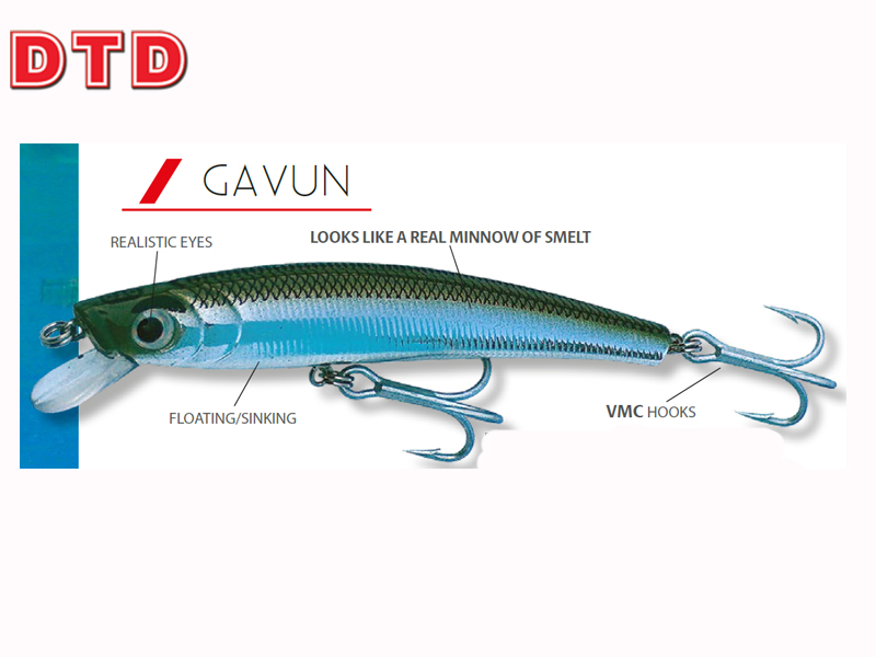 DTD Minnow Gavun (70mm, Sinking, Colour: Blue)