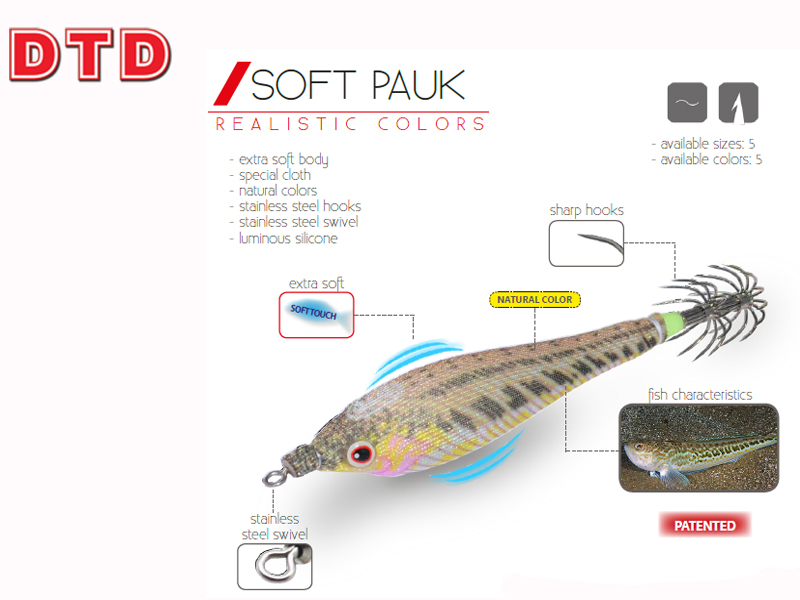 DTD Squid Jigs Soft Pauk (Size: 2.5, Color: Red)