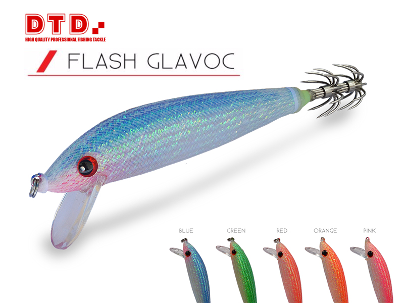 DTD Trolling Squid Jig Flash Glavoc (Size: 110mm, Color: Blue)