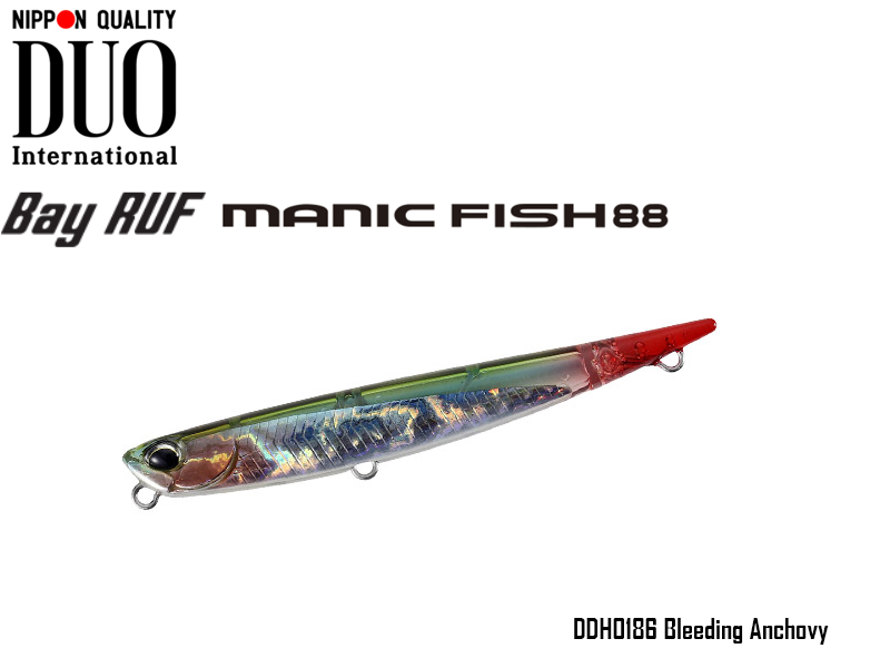 Duo Bay Ruf Mani Fish 88 (Size: 8.8cm, Model: DDH0186 Bleeding Anchovy)