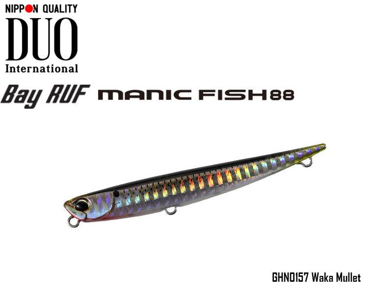 Duo Bay Ruf Mani Fish 88 (Size: 8.8cm, Model: GHN0157 Waka Mullet)
