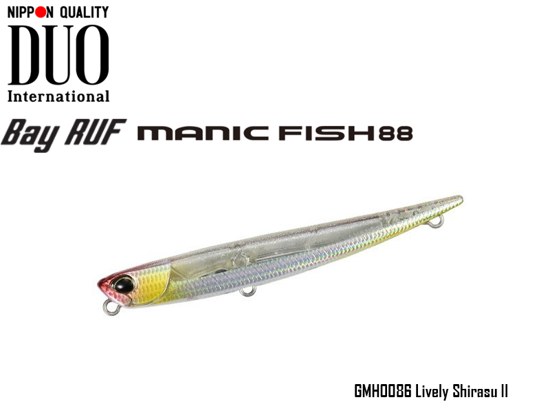 Duo Bay Ruf Mani Fish 88 (Size: 8.8cm, Model: GMH0086 Lively Shirasu II)
