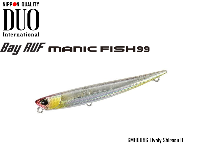 Duo Bay Ruf Manic Fish 99 (Size: 9.9cm, Model: GMH0086 Lively Shirasu II)