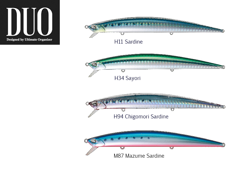 DUO Tide Minnow Slim 140 Lures (Length: 140mm, Weight: 18g, Model: Chigomori Sardine)