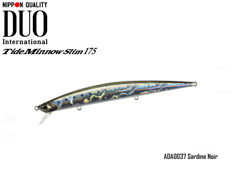 DUO Tide-Minnow Slim 175 Lures (Length: 175mm, Weight: 27g, Color: ADA0037 Sardine Noir)