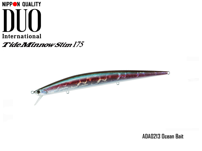 DUO Tide-Minnow Slim 175 Lures (Length: 175mm, Weight: 27g, Color: ADA0213 Ocean Bait)