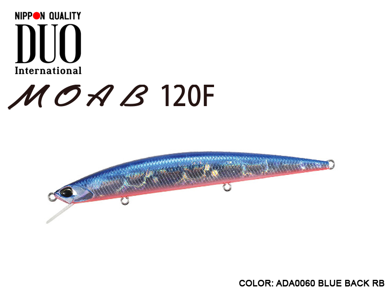 DUO MOAB 120F Lures (Length: 120mm, Weight: 13g, Model: ADA0060 Blue Back RB)