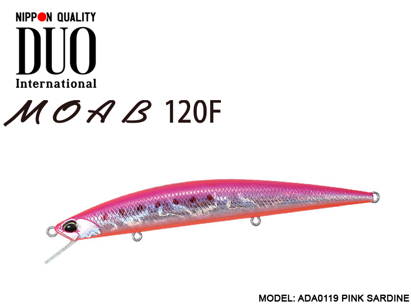 DUO MOAB 120F Lures (Length: 120mm, Weight: 13g, Model: ADA0119 PINK SARDINE)