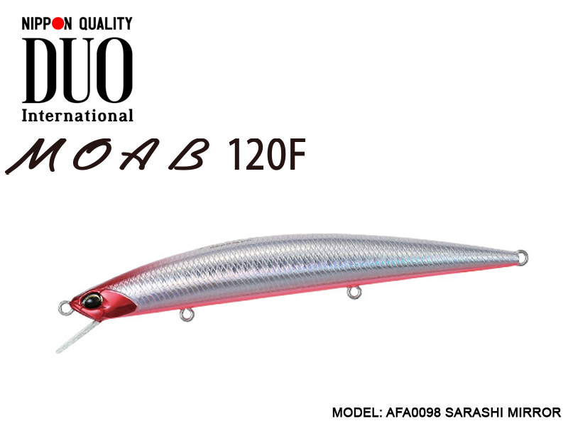 DUO MOAB 120F Lures (Length: 120mm, Weight: 13g, Model: AFA0098 Sarashi Mirror)