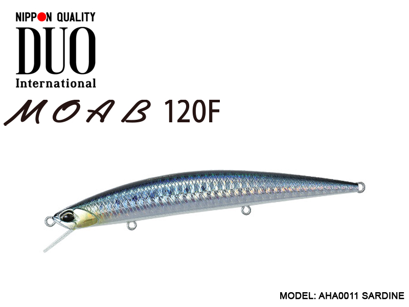 DUO MOAB 120F Lures (Length: 120mm, Weight: 13g, Model: AHA0011 SARDINE )
